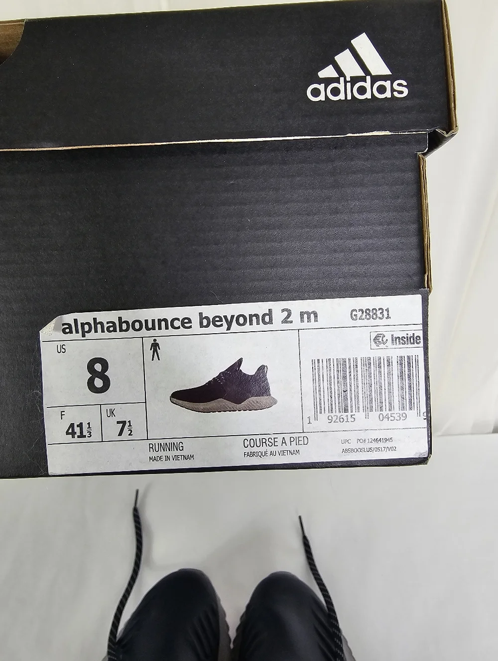 ADIDAS Alphabounce Beyond 2.0 Sneakers RARE Legend Ink Navy Men's 8 NEW
